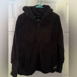 Calvin Klein Fuzzy Zip Up Hoodie
